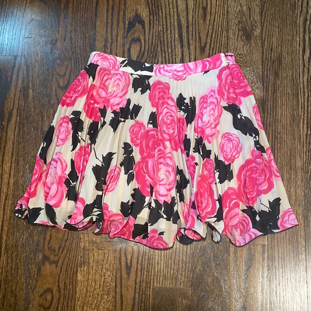 Milly floral flounce mini skirt